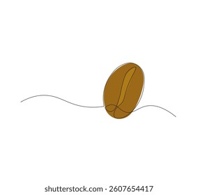 continuous line drawing of coffee beans. coffee bean drawing. coffee bean line art on white background.coffe logo editable, vector illustrator