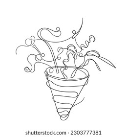 ilustración continua de confeti popper party 
