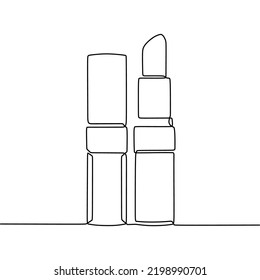 Continuous line drawing of cosmetic