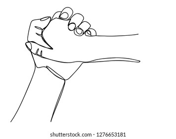 continuous line drawing of a couple holding hands to show their love minimalist, vector illustration for t-shirt, slogan design print graphics style.