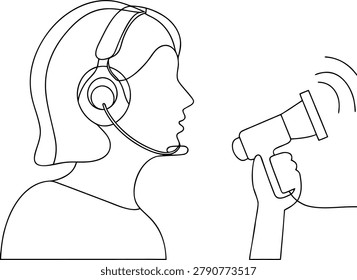 Continuous line drawing customer