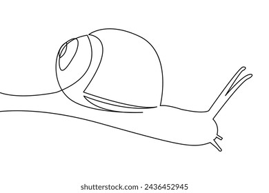 Strichzeichnung einer niedlichen Tierschnecke