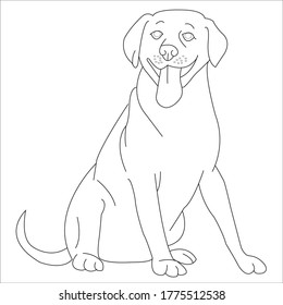 Continuous Line Drawing Of Cute Dog Portrait Footage