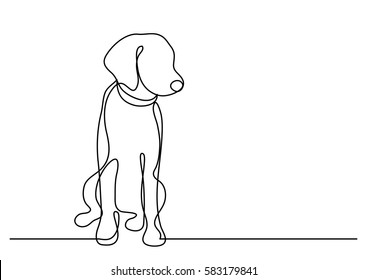 dog outline drawing