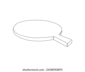 Continuous Line Drawing Of Cutting Board. One Line Of Cooking Utensils Concept. Cutting Board Continuous Line Art. Editable Outline.