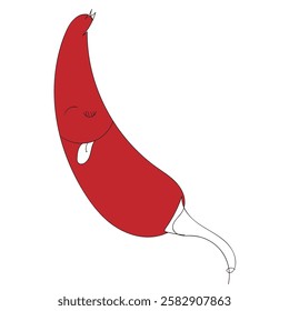 continuous line drawing delicious food symbols
