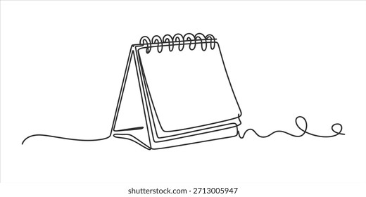 Dibujo de línea continuo de un Vector de escritorio para diseño minimalista e ilustración abstracta, ilustración