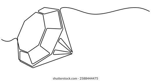  Continuous Line Drawing of Diamond Icon. Hand Drawn Symbol Vector Illustration, Continuous Line Drawing of Diamond Icon. Hand Drawn Symbol Vector Illustration, One Continuous Line Drawing of Core. 