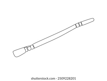 Continuous line drawing of a Didgeridoo, illustrating the traditional music instrument from Australia with a minimalist design.