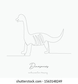 continuous line drawing. dinosaurs. simple vector illustration. dinosaurs concept hand drawing sketch line.