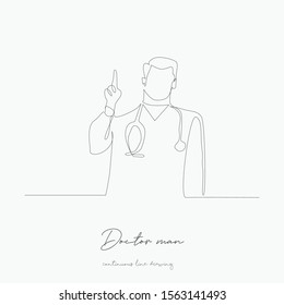 continuous line drawing. doctor man. simple vector illustration. doctor man concept hand drawing sketch line.