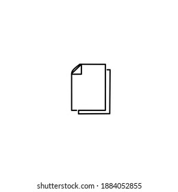 Continuous line drawing of document, simple sign, vector ilustration