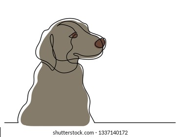 continuous line drawing of dog