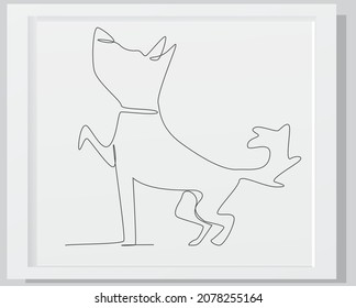 continuous line drawing dog. Use it for design card, poster, banner, social Media post, fashion print
ecommerce calendar. illustration.
