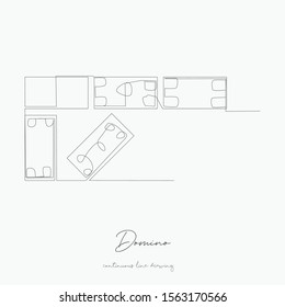 continuous line drawing. domino. simple vector illustration. domino concept hand drawing sketch line.