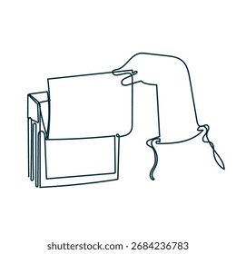 Icono relacionado con ilustración de calendario doodle de dibujo de línea continua