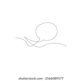 Continuous Line Drawing of Doodle Greeting. vector template