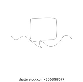 Continuous Line Drawing of Doodle Greeting. vector template