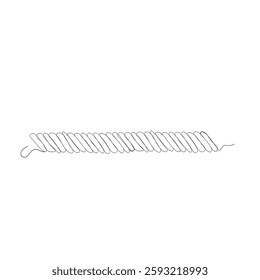 continuous line drawing doodle a rope icon