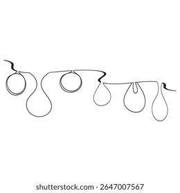 Desenho de linha contínuo de queda. Ícone de linha de gotas de água. Plano de fundo do desenho de uma linha. Ilustração vetorial. Water drop ícone de linha contínua