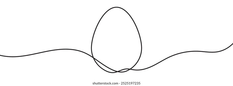 continuous line drawing easter egg illustration vector design eps 10