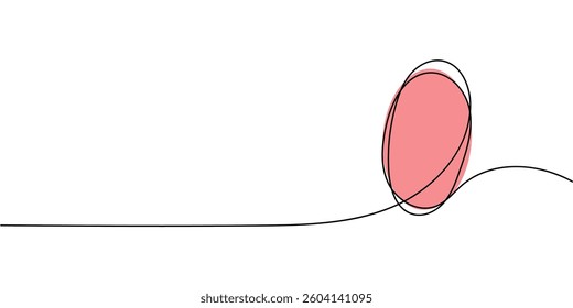 Continuous line drawing of an easter egg with a minimalist design. Vector illustration in eps 10.