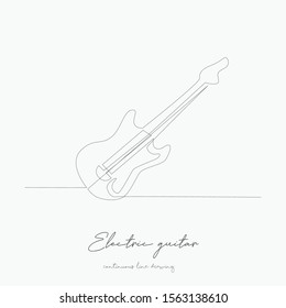 continuous line drawing. electric guitar. simple vector illustration. electric guitar concept hand drawing sketch line.