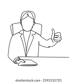 Continuous Line Drawing of Employee Appreciation Day Concept design symbol logo Illustration