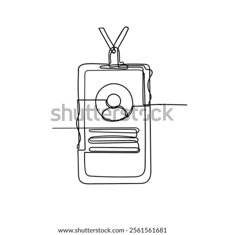continuous line drawing employee identification card