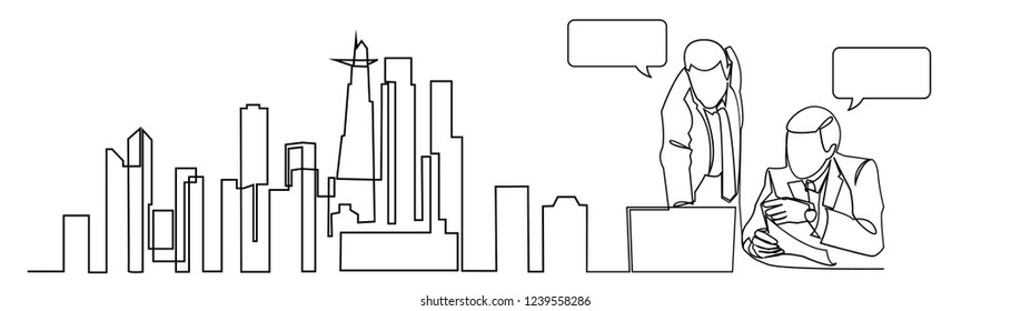 continuous line drawing engineer building
Construction supervision vector illustration simple.