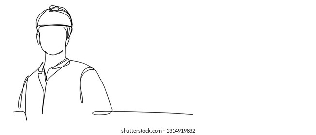 continuous line drawing engineer building
Construction supervision vector illustration simple.industry
