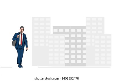 continuous line drawing engineer building
Construction supervision vector illustration simple.
