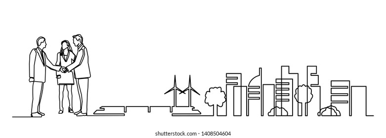 continuous line drawing engineer building
Construction supervision vector illustration simple.industry