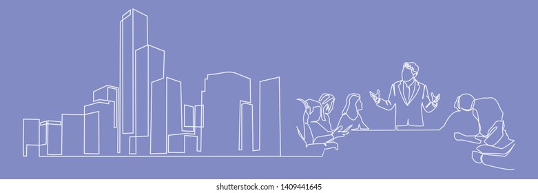 continuous line drawing engineer building
Construction supervision vector illustration simple.industry