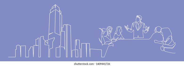 continuous line drawing engineer building
Construction supervision vector illustration simple.industry