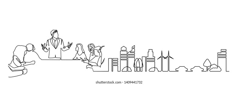 continuous line drawing engineer building
Construction supervision vector illustration simple.industry
