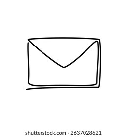 Continuous line drawing of Envelope, Email, Mail, Message, Vector illustration design