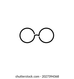 Continuous line drawing of eye glasses, object one line, single line art, hand drawn, vector illustration