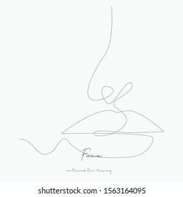 continuous line drawing. face. simple vector illustration. face concept hand drawing sketch line.