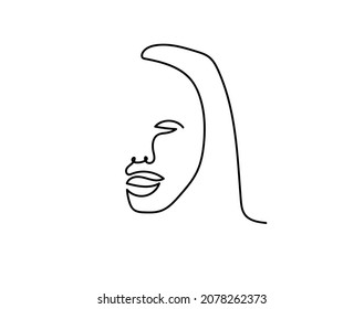 dibujo de línea continua cara mujer joven. Utilícelo para tarjeta de diseño, afiche, pancarta, publicación en medios sociales, huella de moda
calendario de ecommerce. ilustración.
