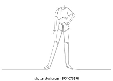 continuous line drawing of a Fashion Poses design vector