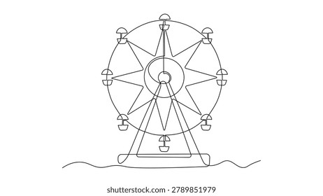 Continuous line drawing Ferris