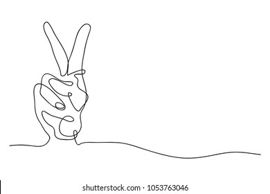 continuous line drawing of drawing of a finger, two fingers.