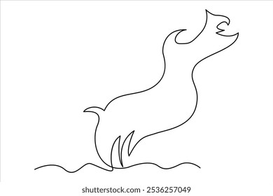 Continuous line drawing of fire flame. Bonfire concept single line. Vector illustration