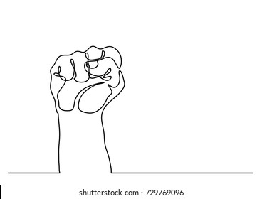 continuous line drawing fist