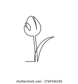 kontinuierliche Zeichnung der Blume