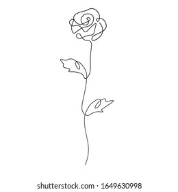 Continuous Line Drawing Flowers Stock Vector (Royalty Free) 1649630998 ...