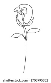 dibujo continuo de una flor