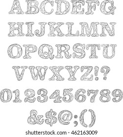 continuous line drawing font