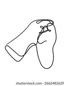 linha contínua desenho pé massagem ilustração vetor